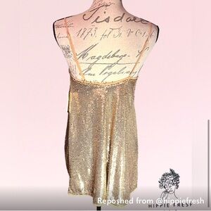 Super cute gold sequin dress for any occasion!! Size XS from Free People!!
